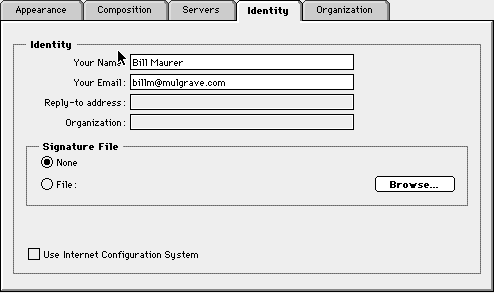 Identity Preferences